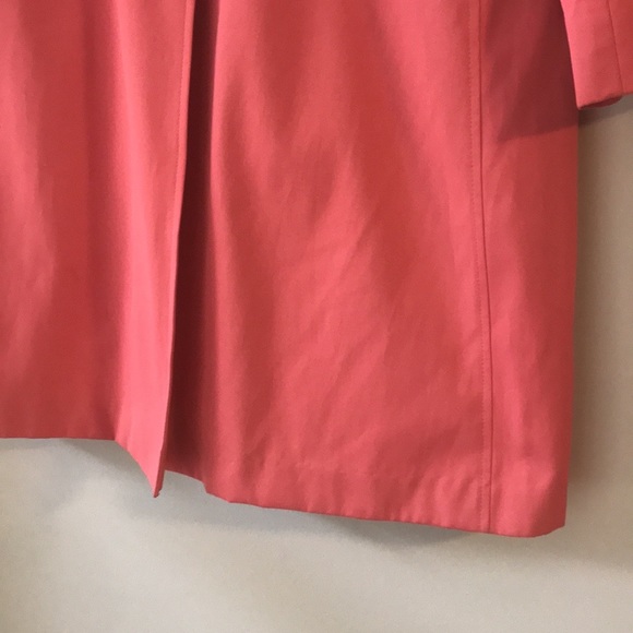 Talbots Coral Button Up Rain Trench Coat Size M - Picture 11 of 17